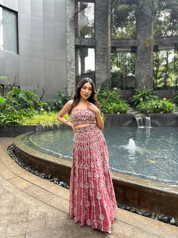 Cipia Artul - Rose Crystal Lehenga