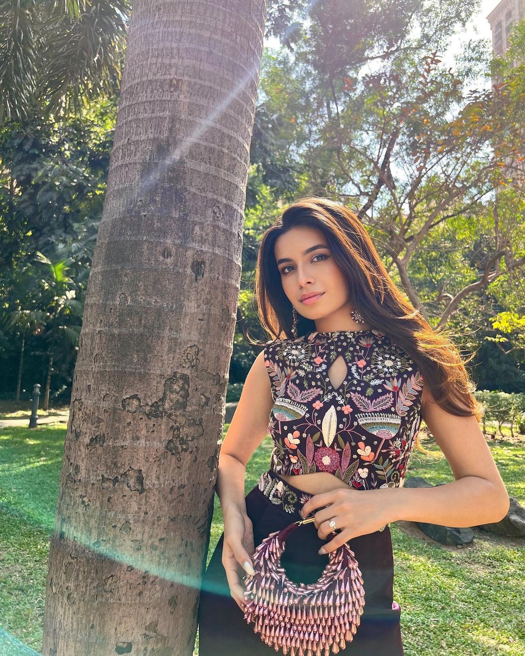 Prerna Mehra - Wine Embroidered Jumpsuit