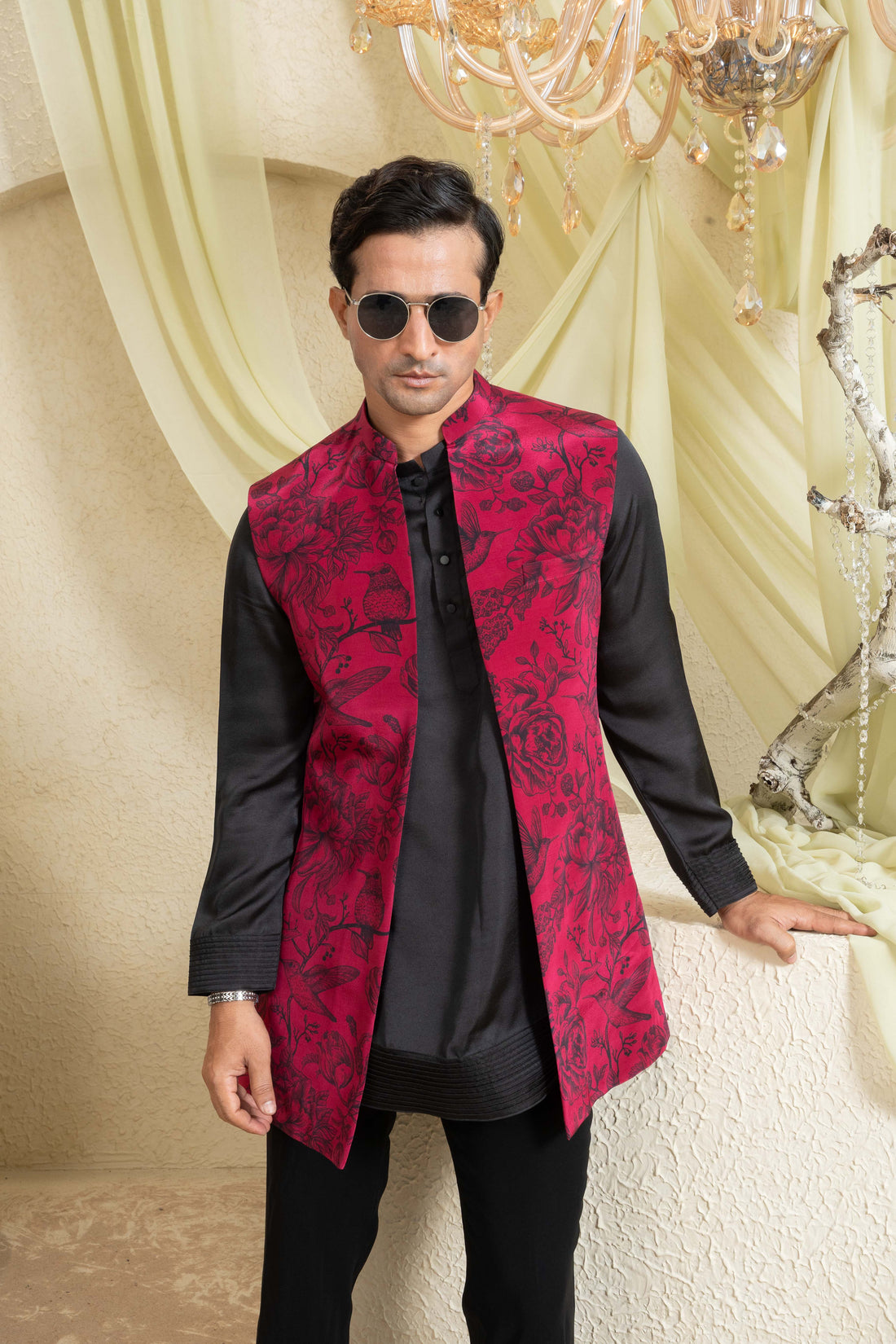 Shadow Rose Open Jacket Set