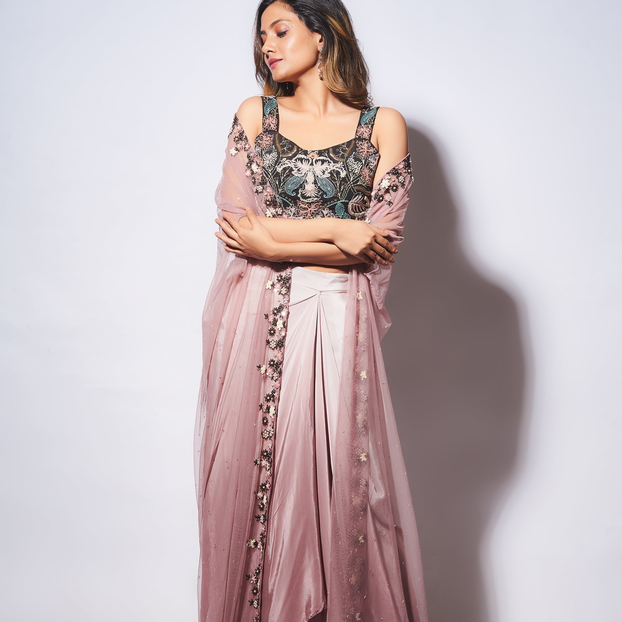 Blush Pink Cape Set