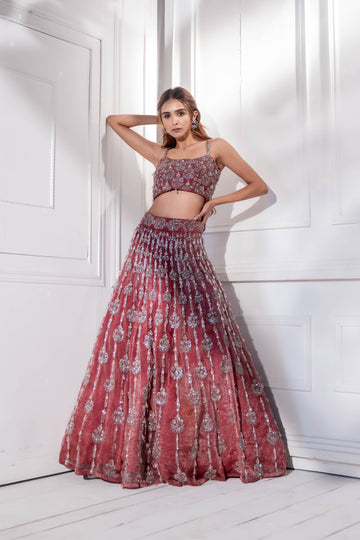 Rose Crystal Lehenga