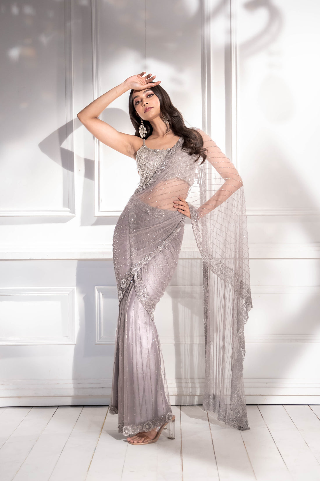 Lilac Saree