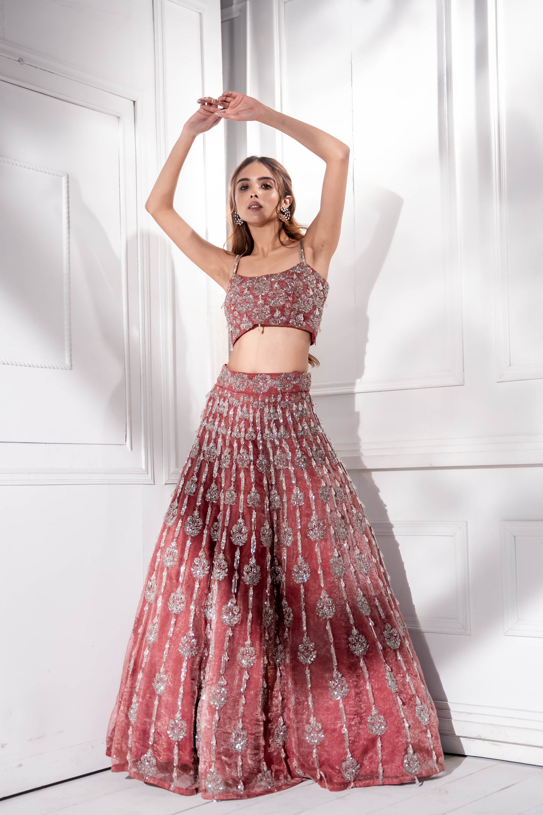 Rose Crystal Lehenga