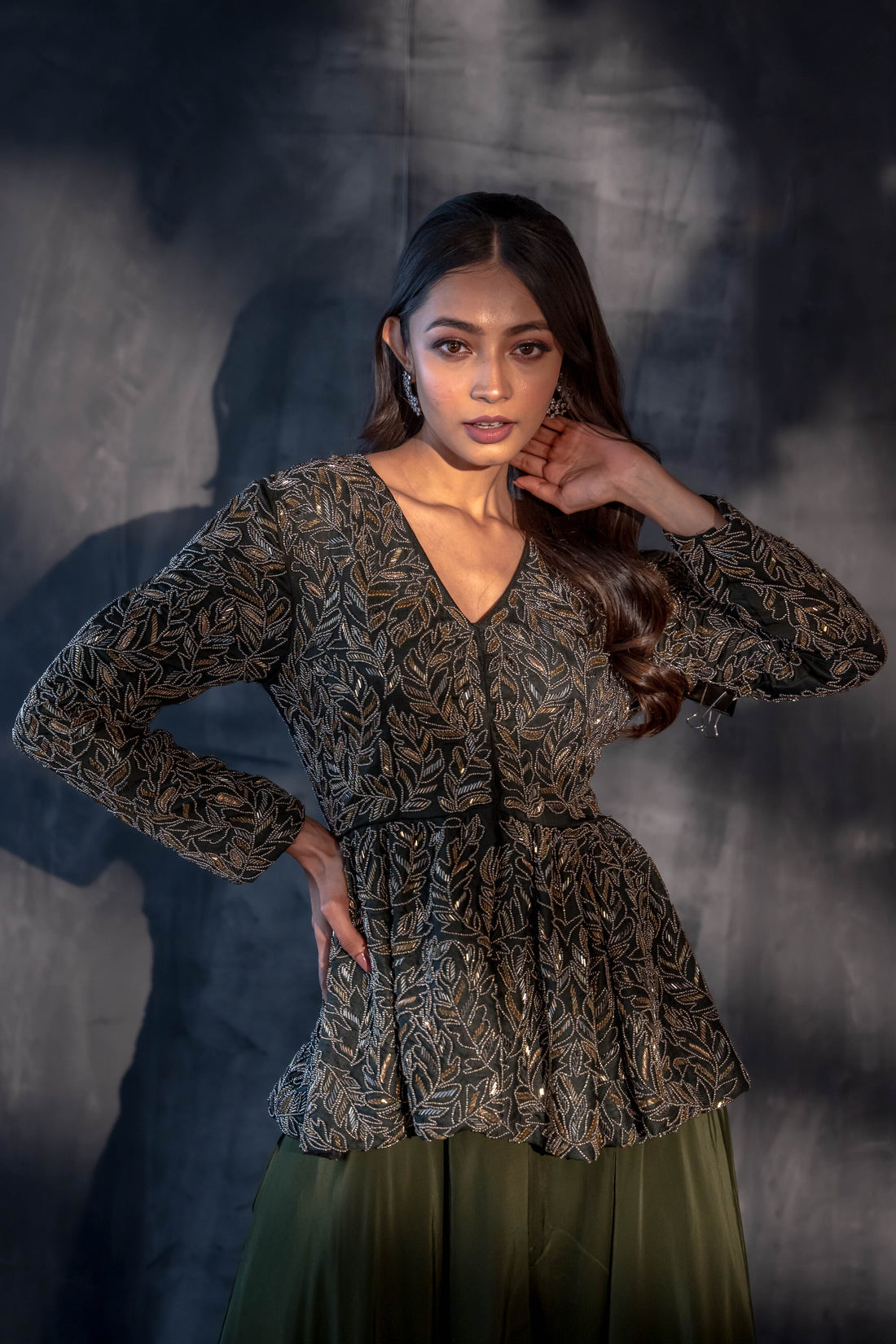 Olive Green Sharara