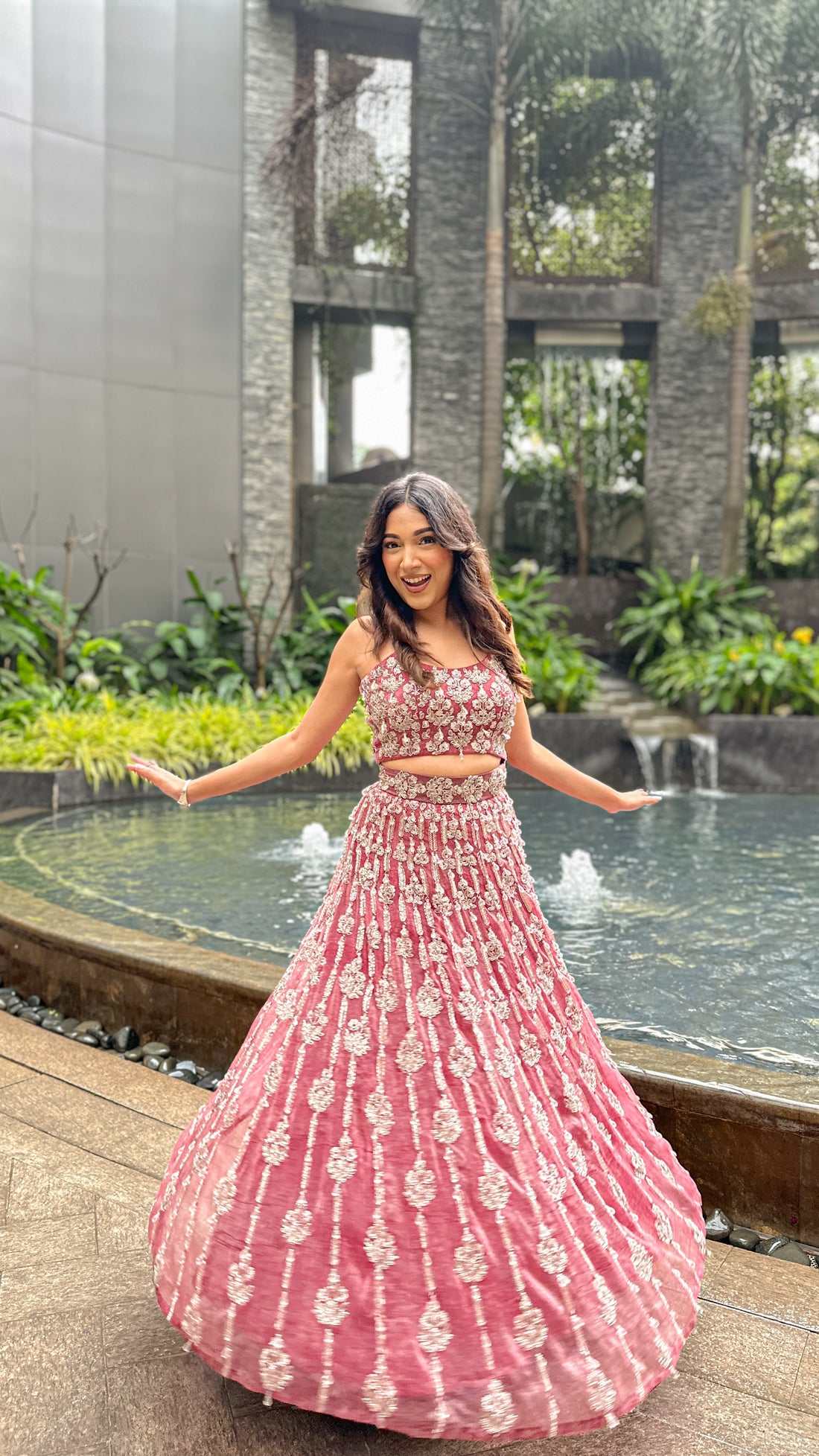 Cipia Artul - Rose Crystal Lehenga